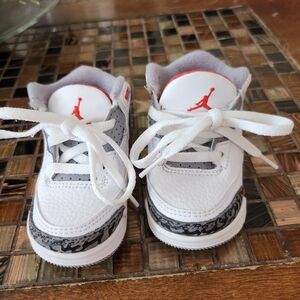 Nike Air Jordan 3 Retro (TD) ‘Fire Red’ Toddler Size 3C NEW